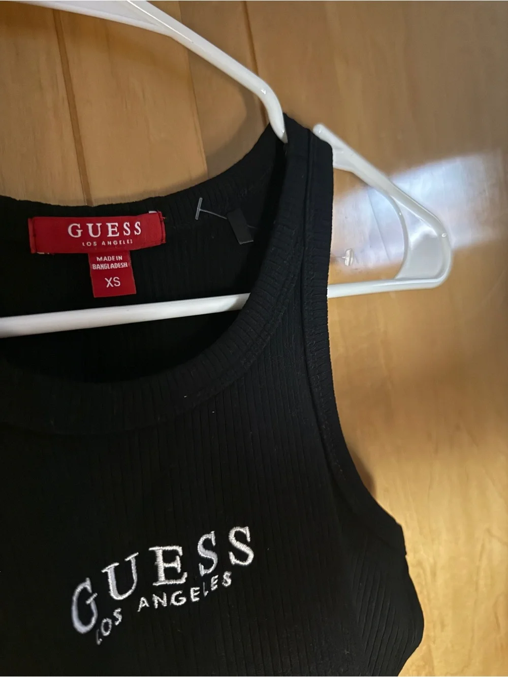 GUESS Black Ribbed Tank - Picture 2 of 3